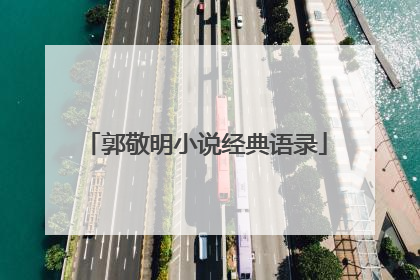 郭敬明小说经典语录