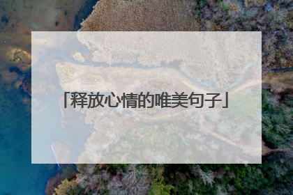 释放心情的唯美句子
