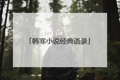 韩寒小说经典语录