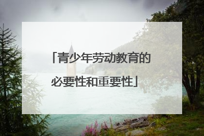 青少年劳动教育的必要性和重要性