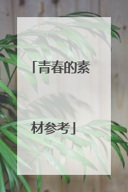 青春的素材参考