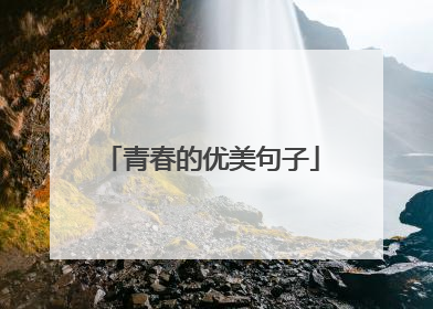 青春的优美句子