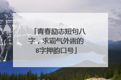 青春励志短句八字,求霸气外露的8字押韵口号