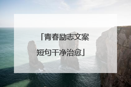 青春励志文案短句干净治愈