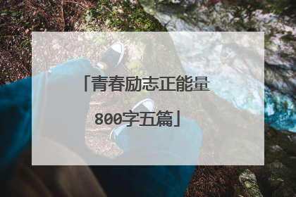 青春励志正能量800字五篇