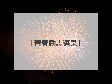 青春励志语录