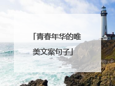 青春年华的唯美文案句子