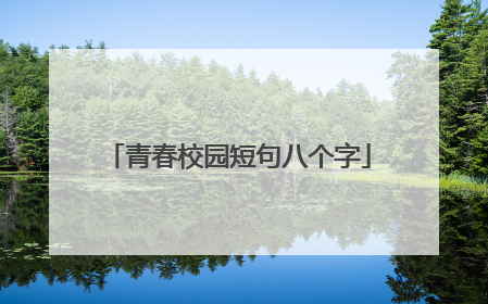 青春校园短句八个字