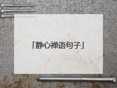 静心禅语句子