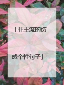 非主流的伤感个性句子