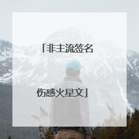 非主流签名伤感火星文