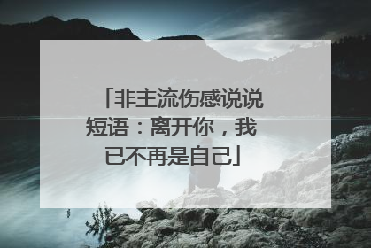 非主流伤感说说短语:离开你,我已不再是自己
