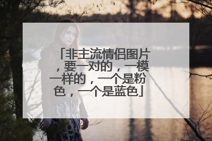 非主流情侣图片,要一对的,一模一样的,一个是粉色,一个是蓝色