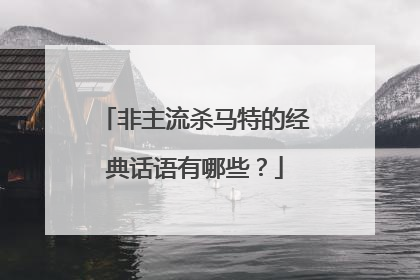 非主流杀马特的经典话语有哪些?