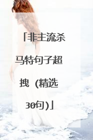 非主流杀马特句子超拽 (精选30句)