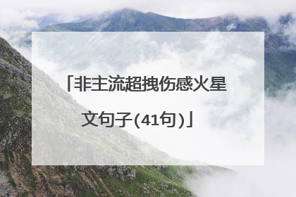 非主流超拽伤感火星文句子(41句)