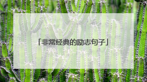 非常经典的励志句子