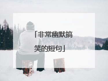非常幽默搞笑的短句