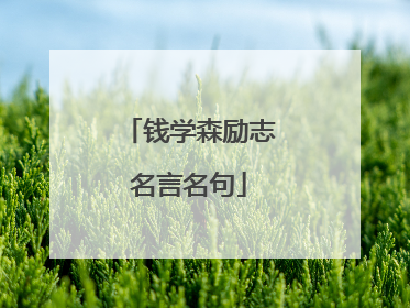 钱学森励志名言名句