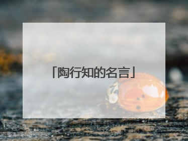 陶行知的名言