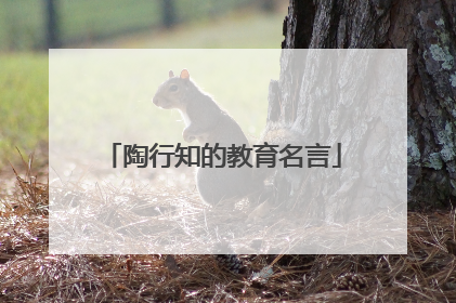 陶行知的教育名言