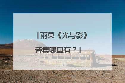 雨果《光与影》诗集哪里有?