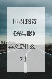 雨果的诗《光与影》英文是什么?