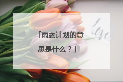 雨露计划的意思是什么?