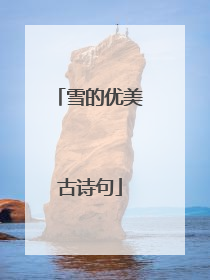 雪的优美古诗句