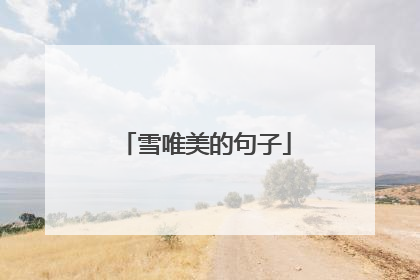 雪唯美的句子
