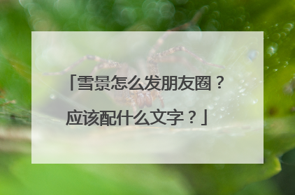 雪景怎么发朋友圈?应该配什么文字?
