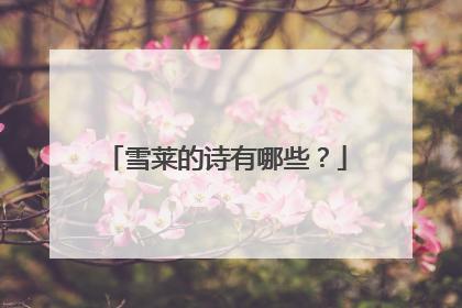 雪莱的诗有哪些?