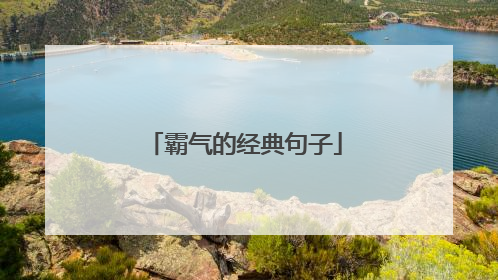 霸气的经典句子