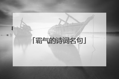 霸气的诗词名句