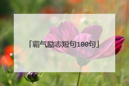 霸气励志短句100句