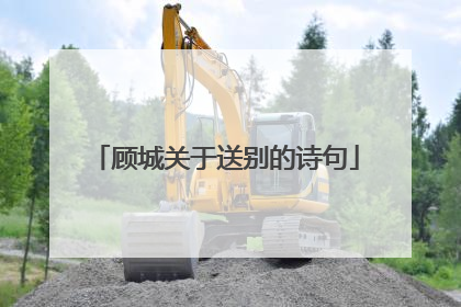 顾城关于送别的诗句