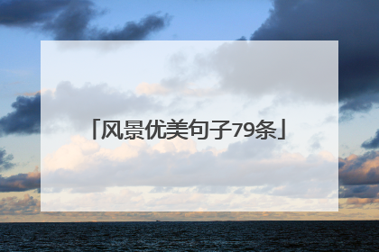 风景优美句子79条