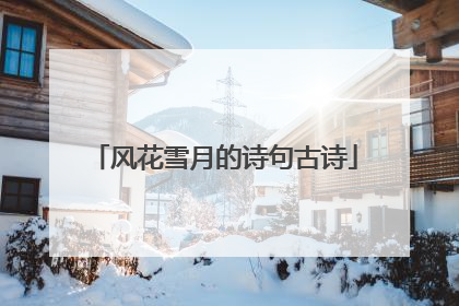风花雪月的诗句古诗