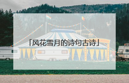 风花雪月的诗句古诗