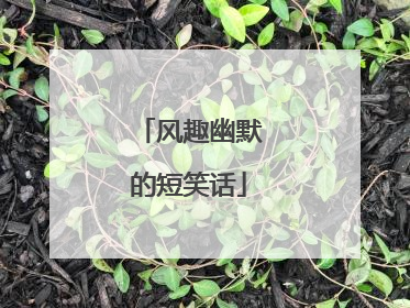 风趣幽默的短笑话