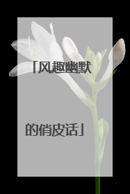 风趣幽默的俏皮话