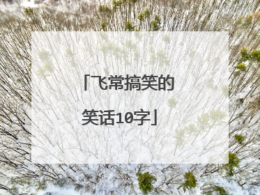 飞常搞笑的笑话10字