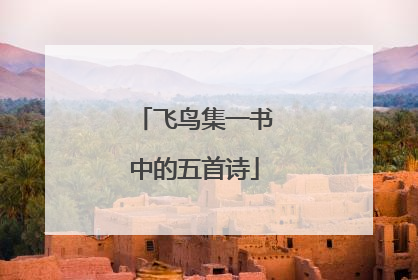 飞鸟集一书中的五首诗