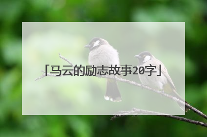 马云的励志故事20字