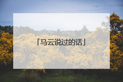 马云说过的话