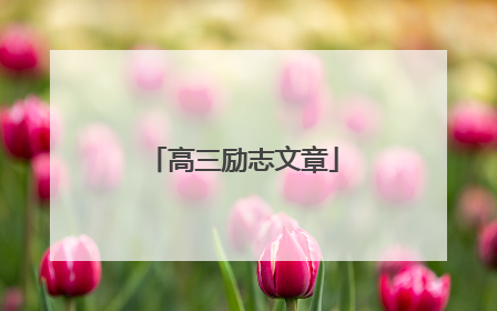 高三励志文章