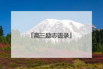 高三励志语录