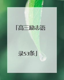 高三励志语录53条