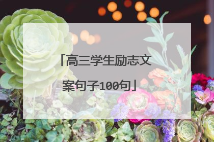 高三学生励志文案句子100句