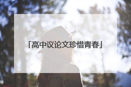 高中议论文珍惜青春